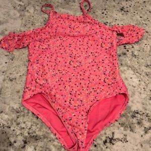 Gap kids girls cold shoulder bathing suit size 6/7
